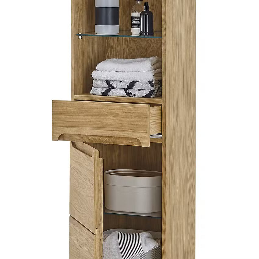 Colonne de salle de bain en chêne massif