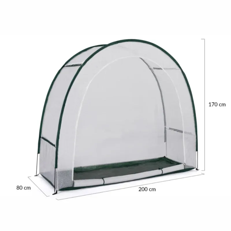 Serre d'hivernage demi lune 200 x 80 x 170 cm