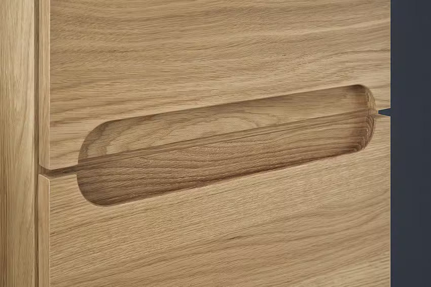 Colonne de salle de bain en chêne massif