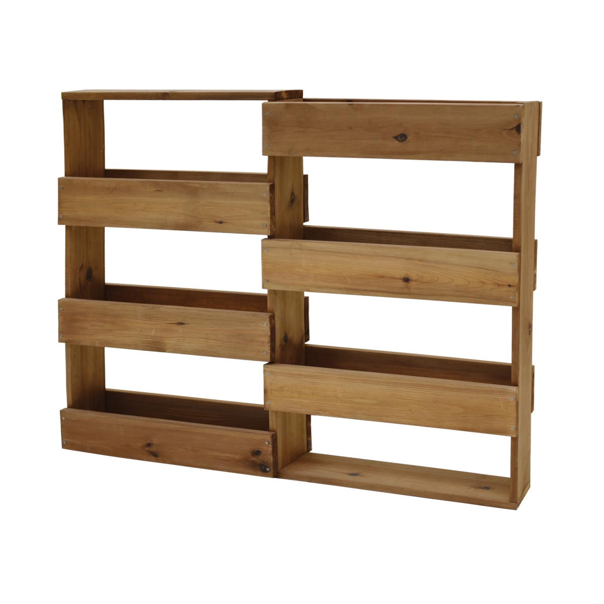 Etagère à Plantes Murale en Bois - 6 Bacs