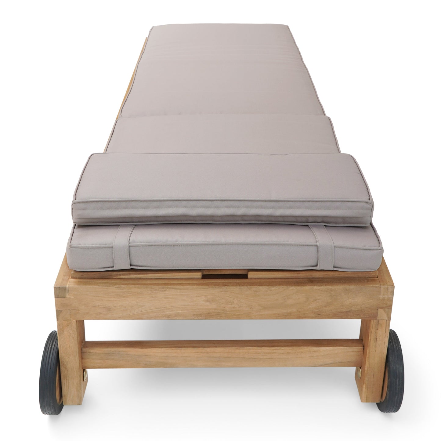 Bain de soleil en teck avec coussin