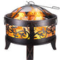 Brasero de jardin en acier rond Ø 66 cm noir et bronze