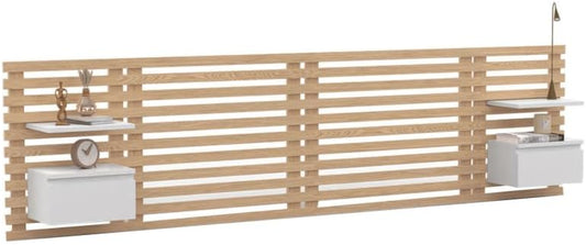 Tête de Lit Suspendue en Lattes - 240 cm