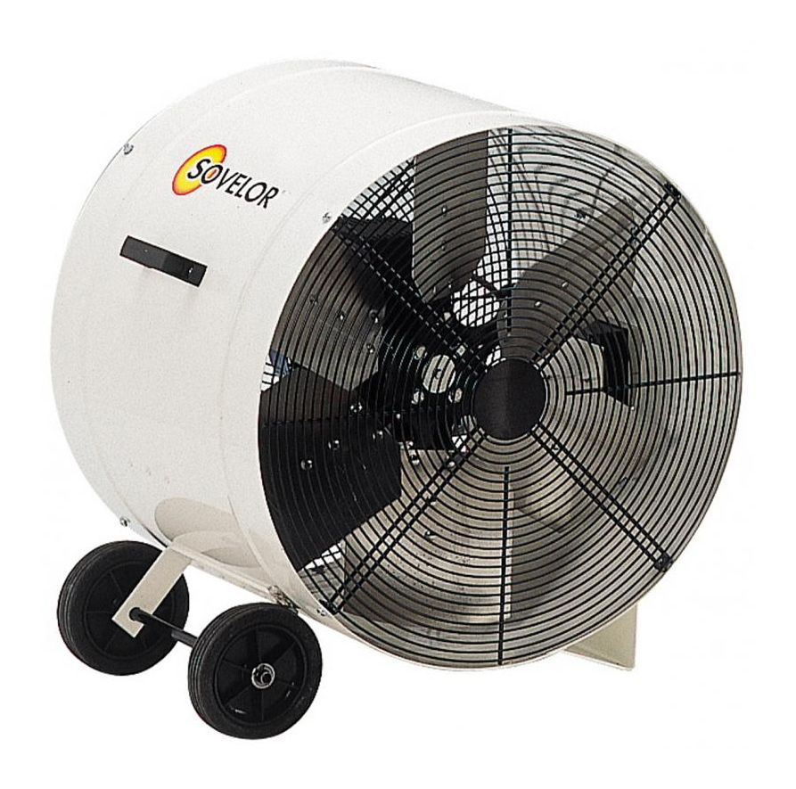 Ventilateur extracteur mobile sur roues V600 9700 m3/h Sovelor