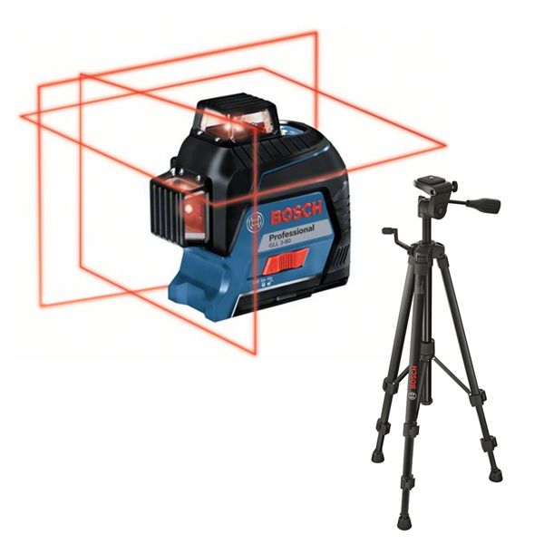 Laser 3 lignes GLL 3-80 Professional + trépied BT 150 Bosch 06159940KD