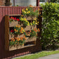 Etagère à Plantes Murale en Bois - 6 Bacs