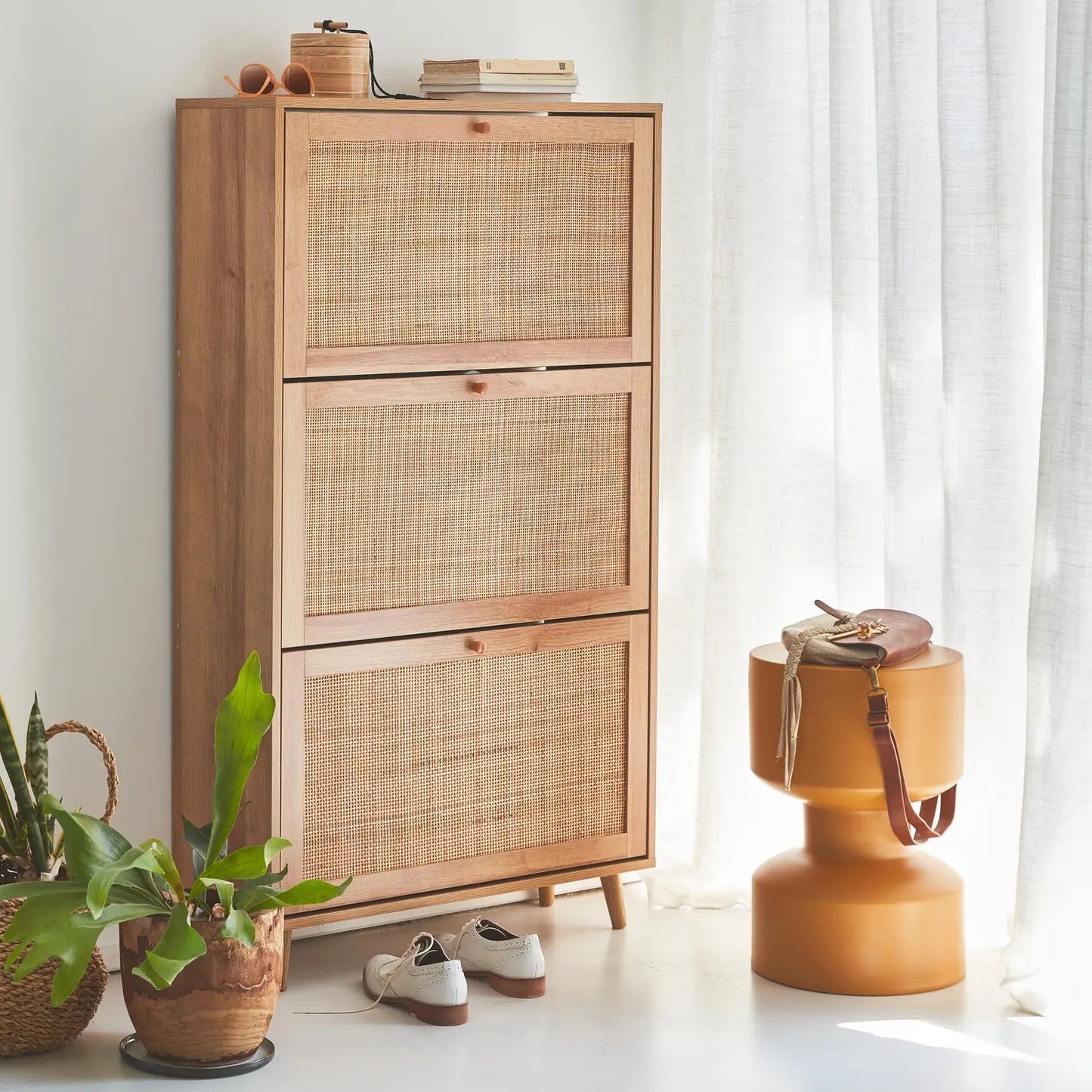 Meuble de rangement de chaussure bohème - 3 compartiments