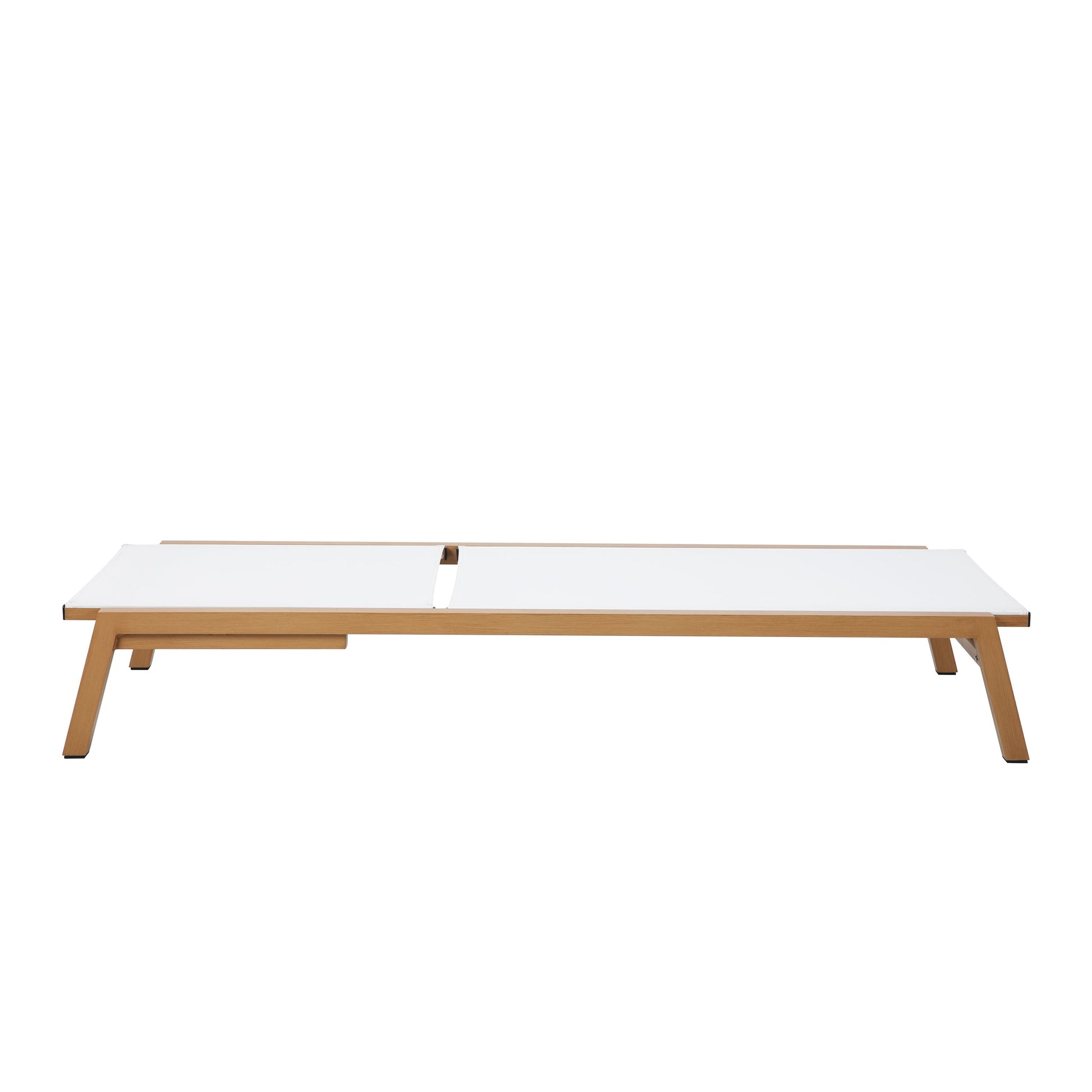 Bain de soleil aspect bois/crème