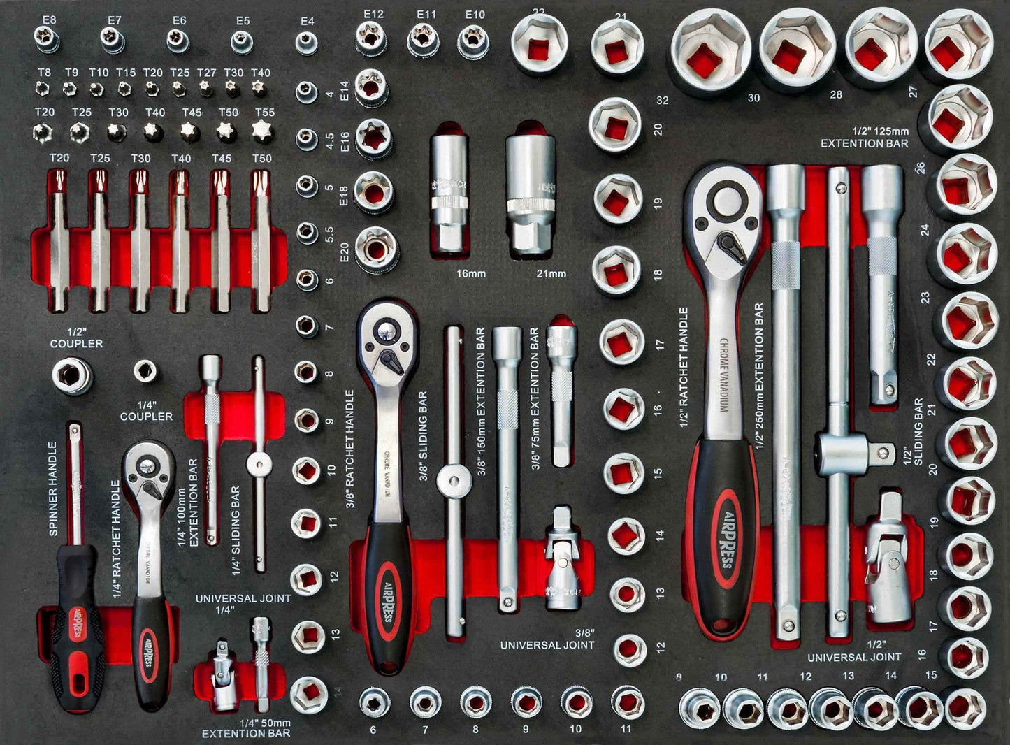 Petite Servante d'Atelier Complète - 7 Tiroirs - 217 Outils à Main