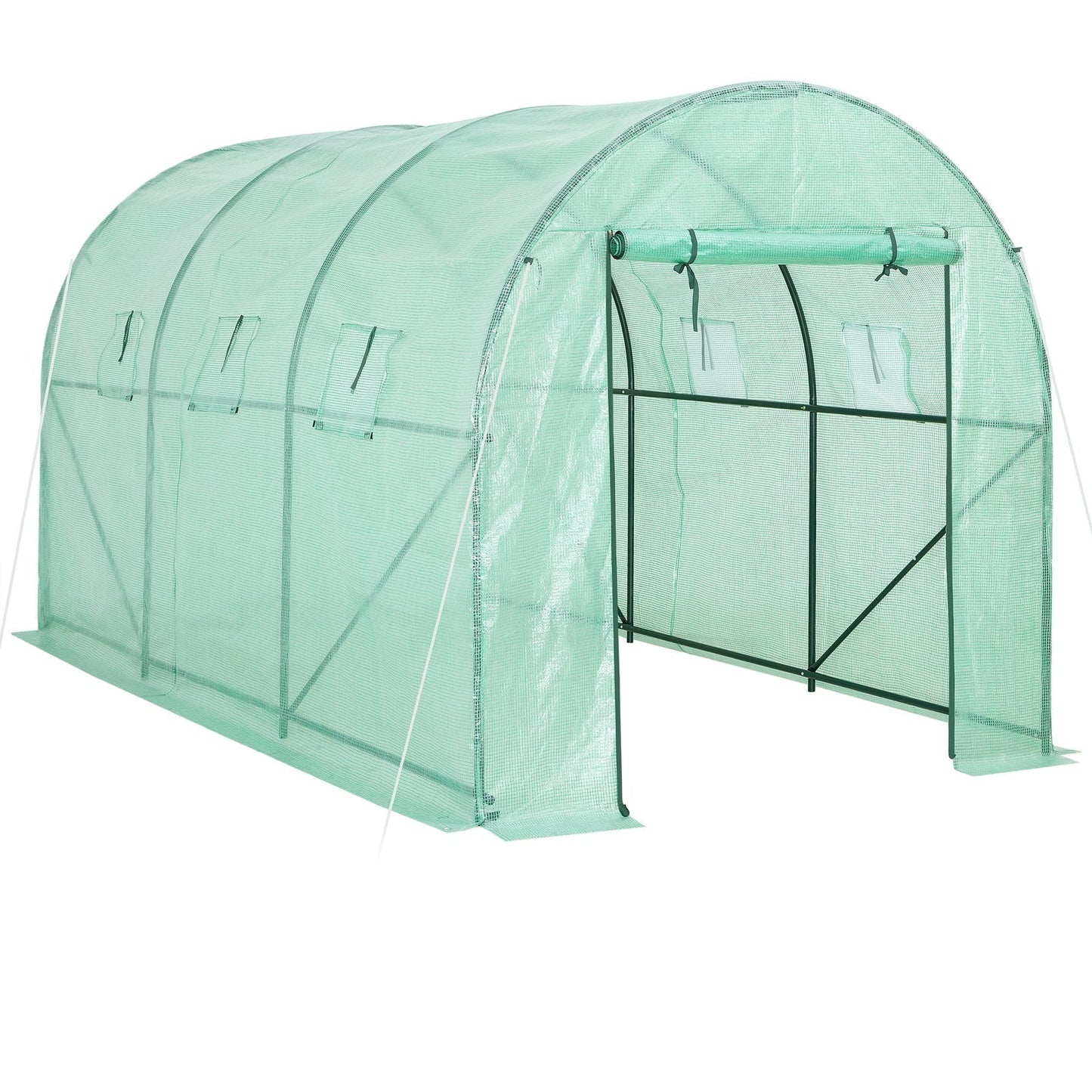 Serre de jardin tunnel 350x200x200 cm avec bâche en polyéthylène