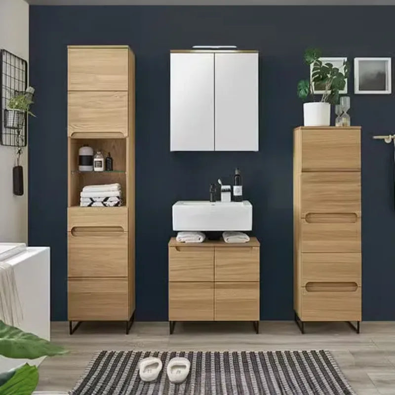 Colonne de salle de bain en chêne massif