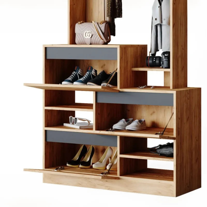 Meuble d'entrée 100 x 180 chêne doré