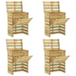 Bacs à compost, 4 pcs, bois de pin, 80x50x100 cm