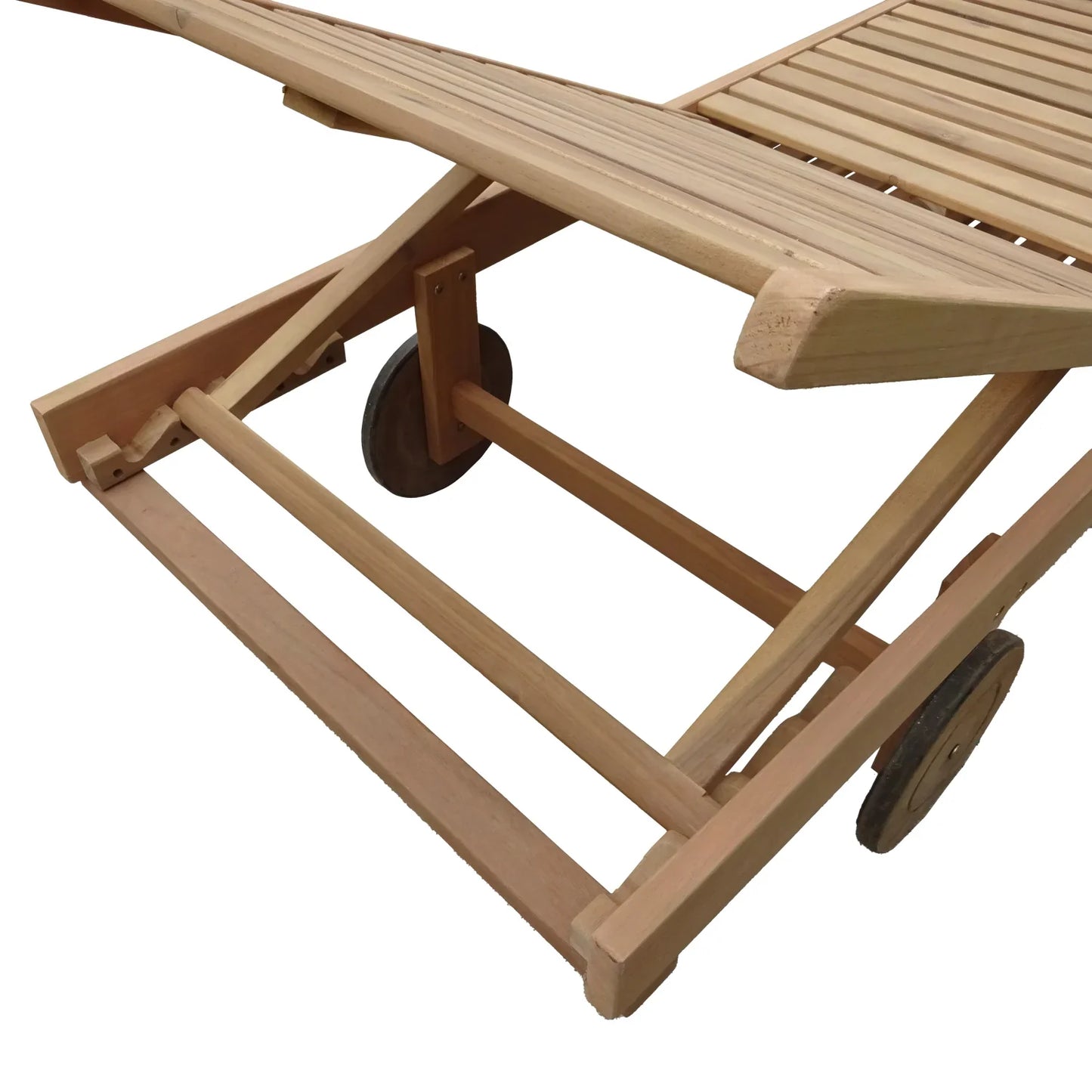 Bain de soleil pliant en acacia