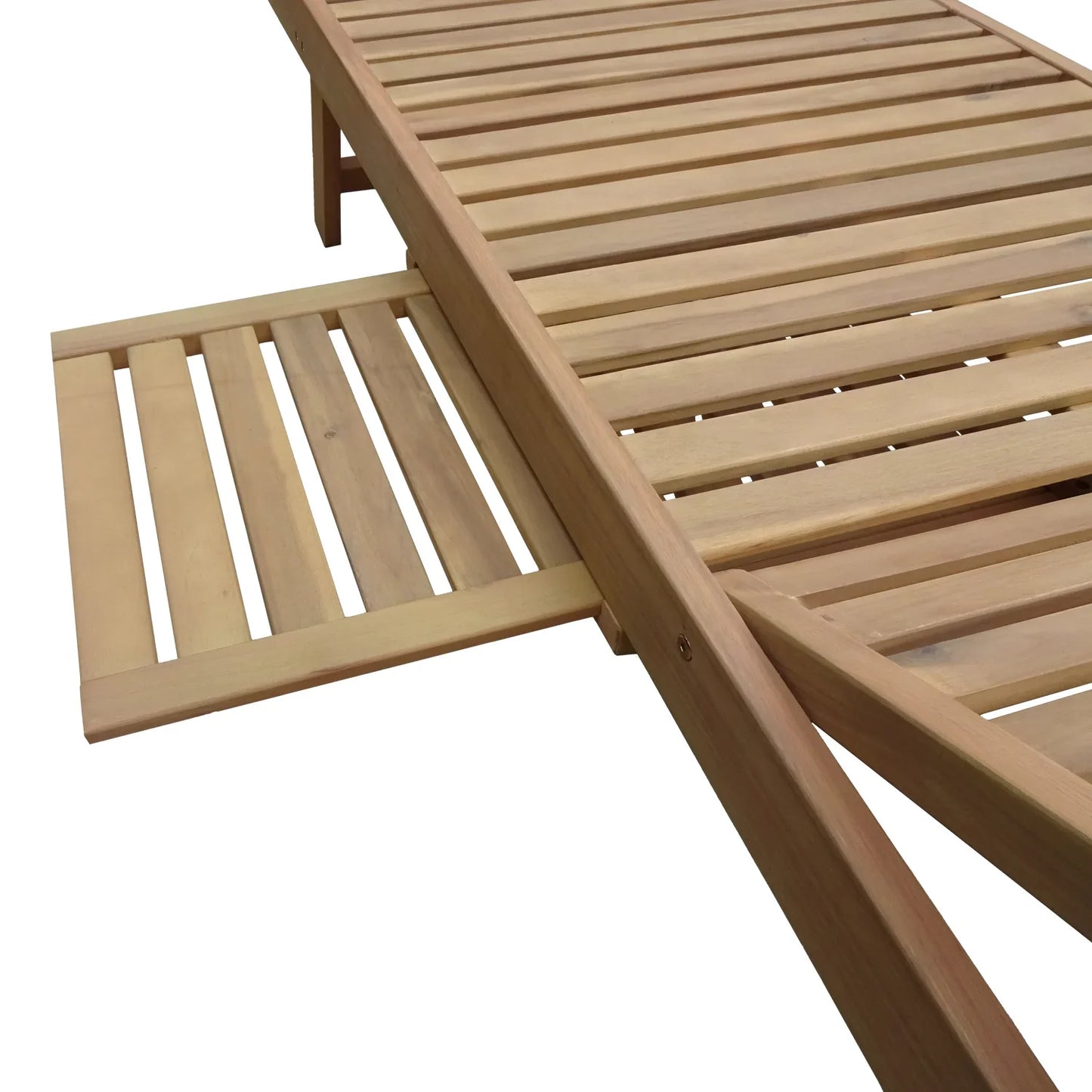 Bain de soleil pliant en acacia