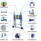 Échelle télescopique portable et pliante Jusqu'à 12m