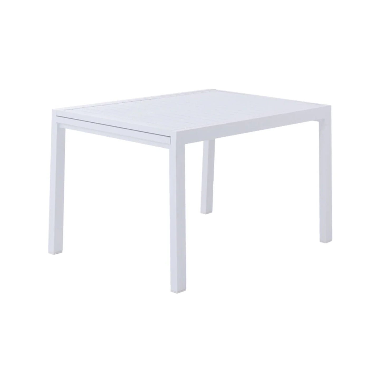 Salon de jardin extensible 132/264 en aluminium blanc - 10 places