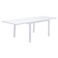 Salon de jardin extensible 132/264 en aluminium blanc - 10 places