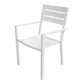 Salon de jardin extensible 132/264 en aluminium blanc - 10 places