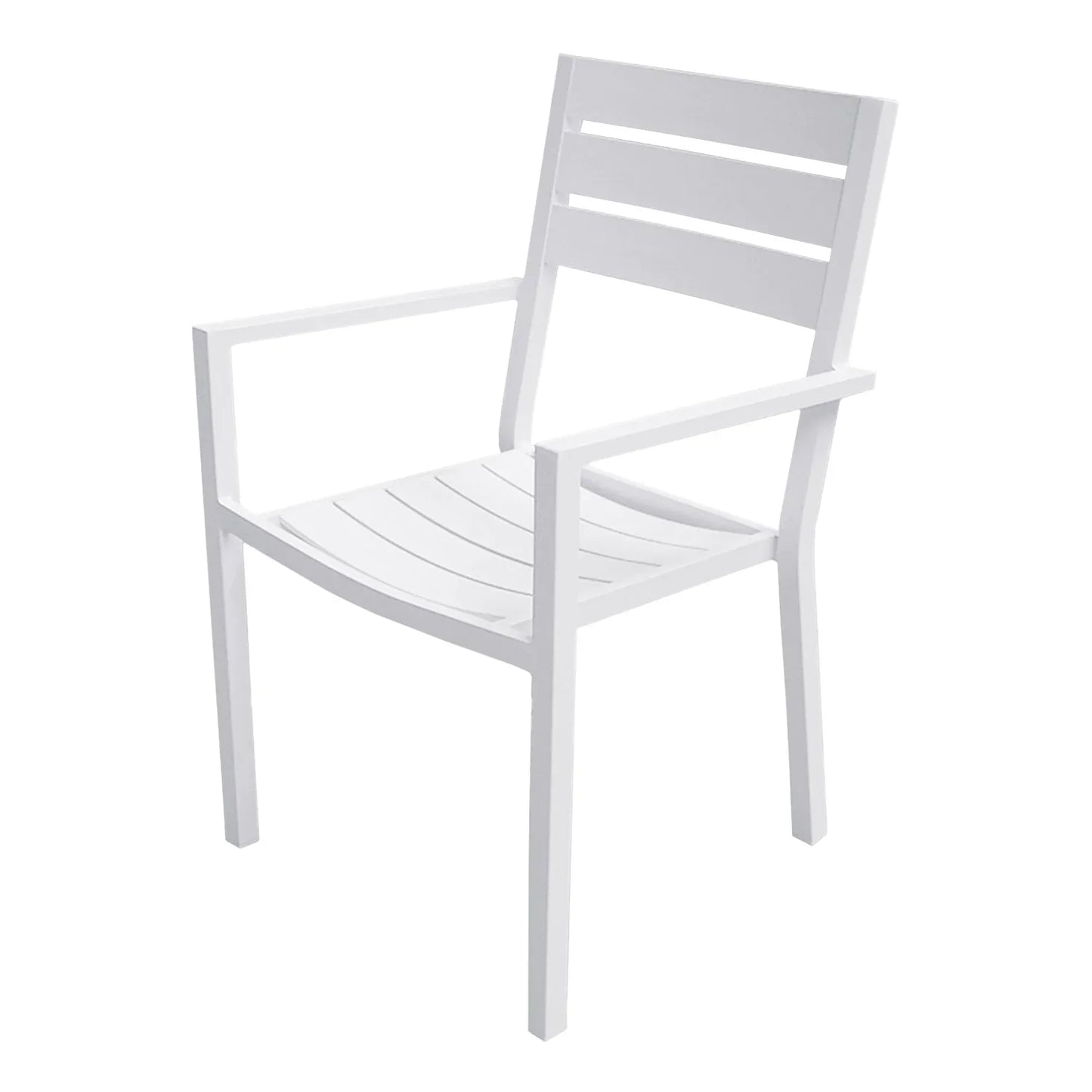Salon de jardin extensible 132/264 en aluminium blanc - 10 places