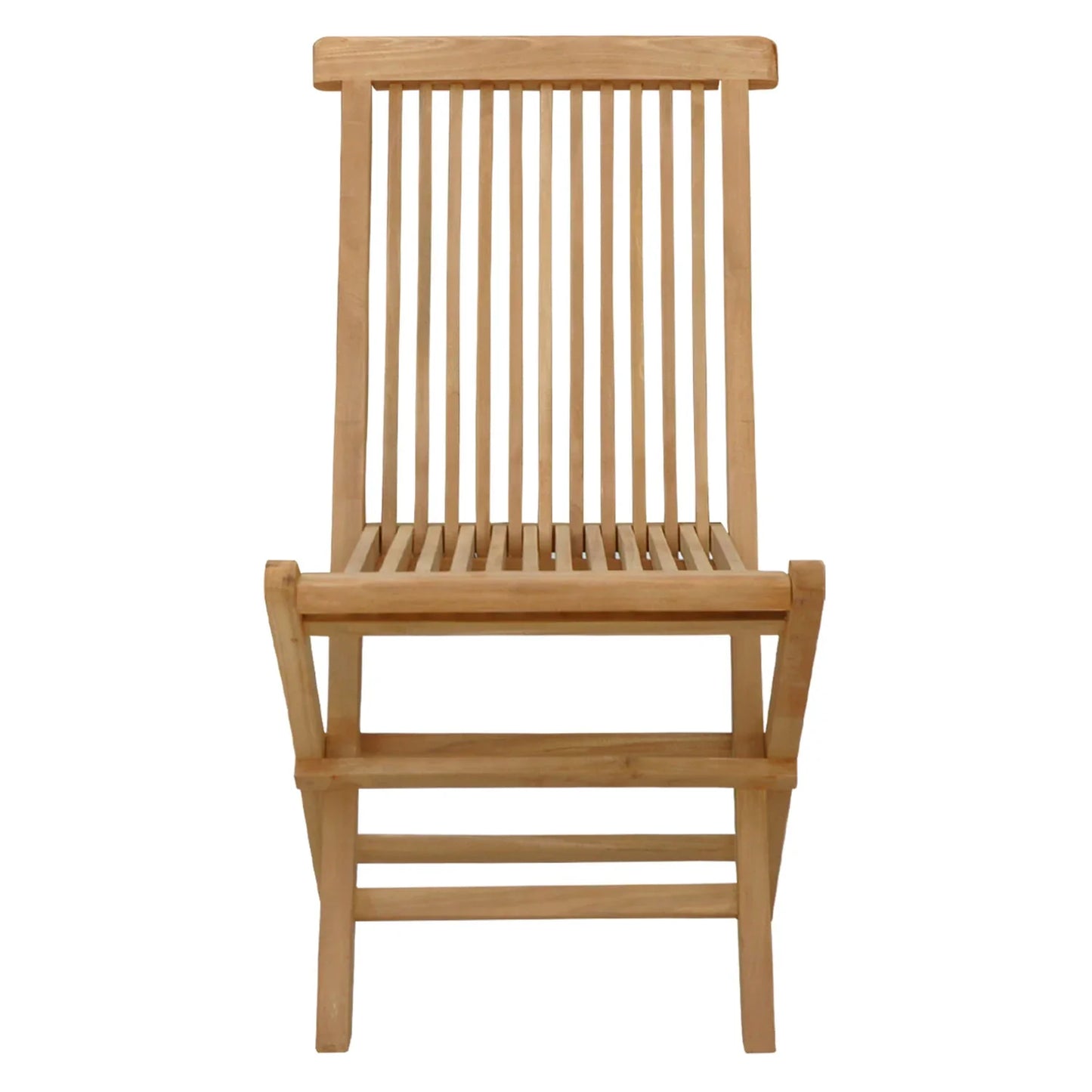 Salon de jardin en teck - table carrée et chaises pliantes - 8 personnes