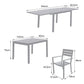 Salon de jardin extensible 132/264 en aluminium blanc - 10 places