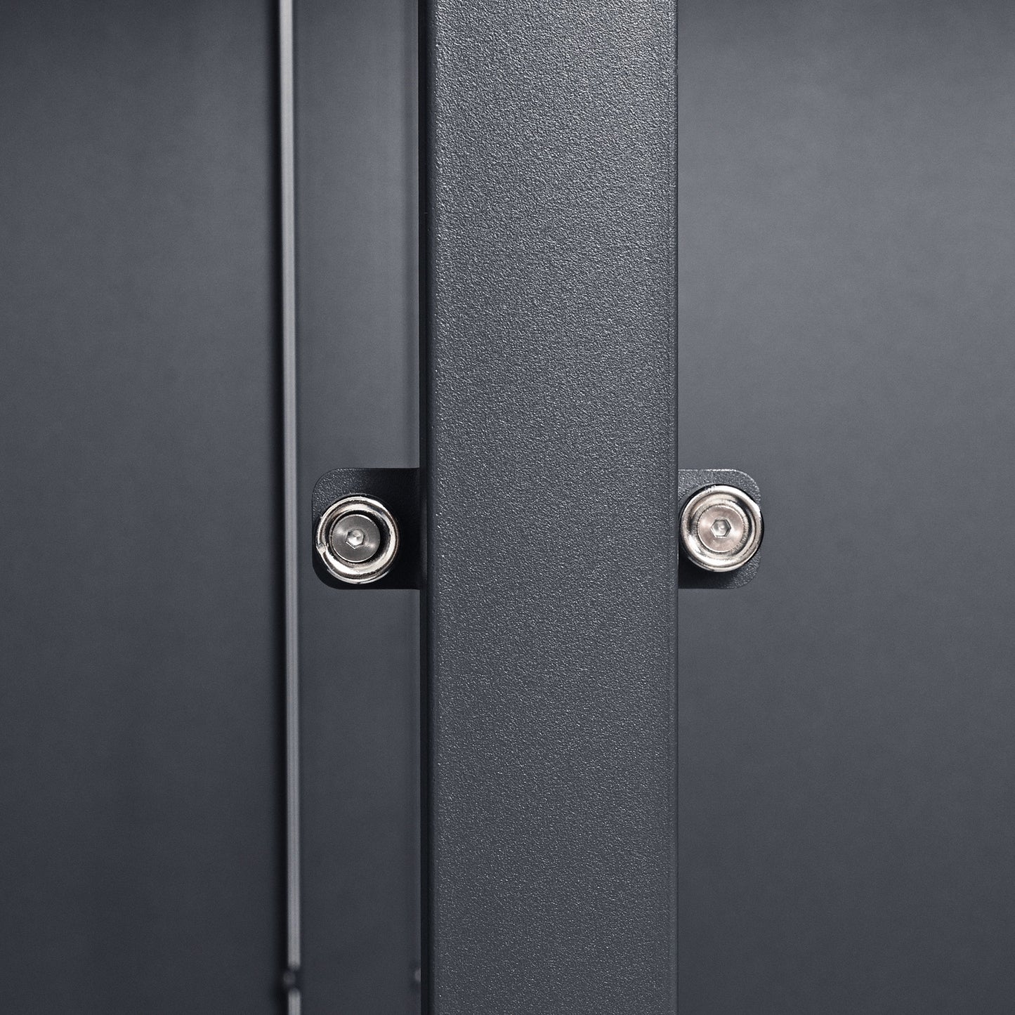 Cache poubelle en métal Anthracite/Effet Bois - 2 conteneurs