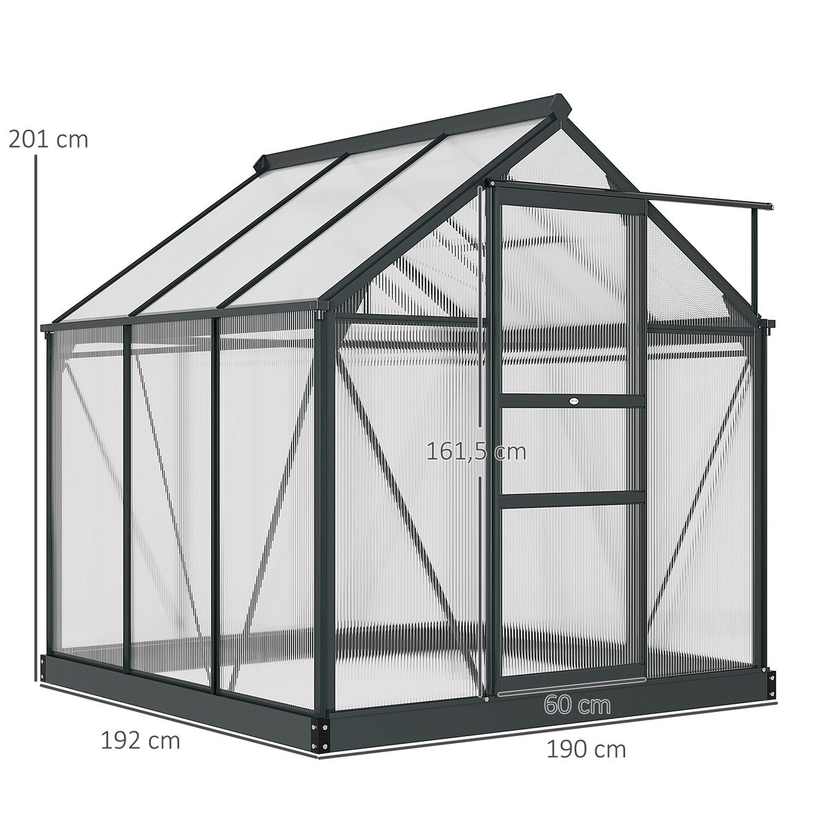 Serre de jardin polycarbonate alu