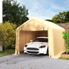 Carport 3 x 5,2 m - Abri voiture extérieur avec porte enroulable amovible - Jaune