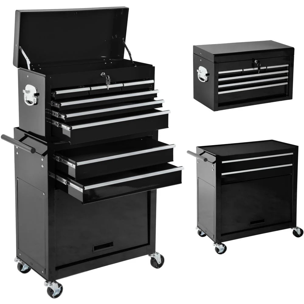 Servante d'Atelier - 8 Tiroirs Noir