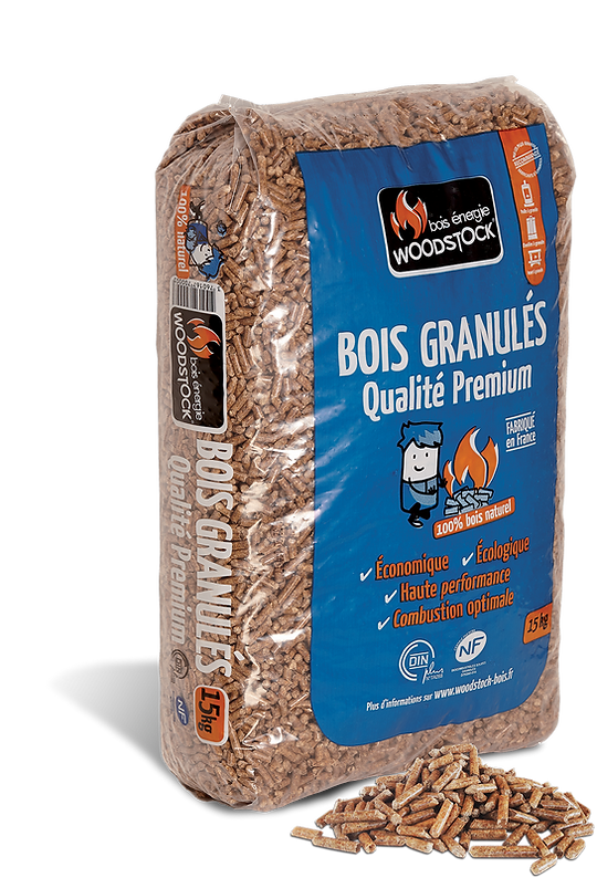 Granulés de Bois WOODSTOCK 1 Palette de 78 Sacs de 15 Kg
