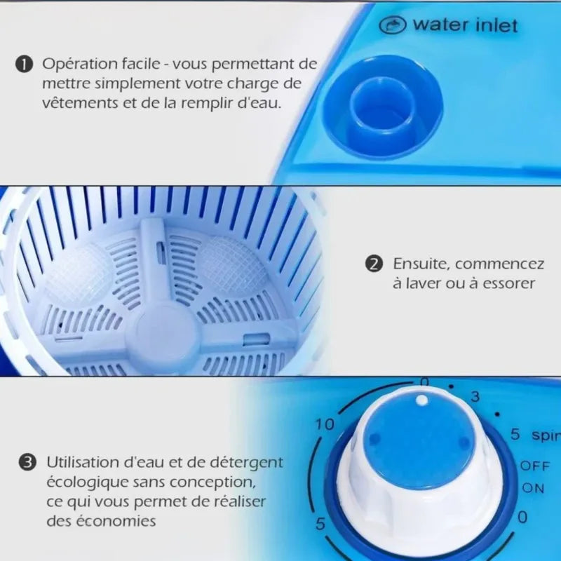 Mini machine à laver semi-automatique