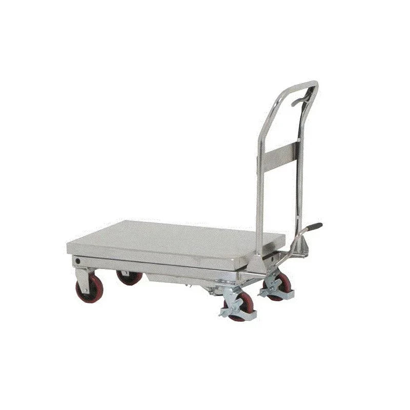 Table élévatrice à ciseaux doubles en inox 304 - Espace Équipement